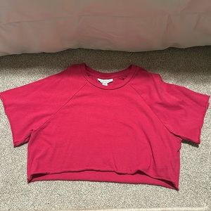 Like New TopShop Pink Cropped Shirt